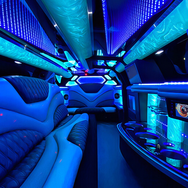 leather seats on limo